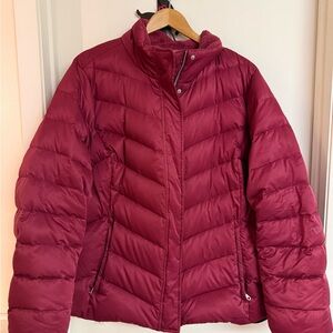 Eddie Bauer Women's Maroon Puffer Jacket